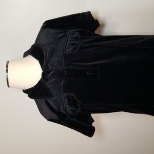 Black Velvet Shirt Dress